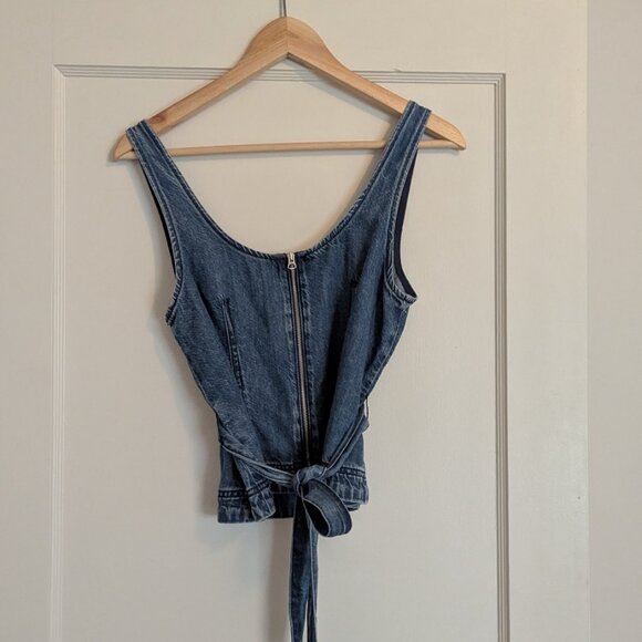 RAG & BONE Blue Featherweight Denim Top - Picture 5 of 5